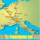 Cartina del percorso della Via Francigena in Europa
